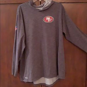 49ers Long Sleeved Tee with Hood